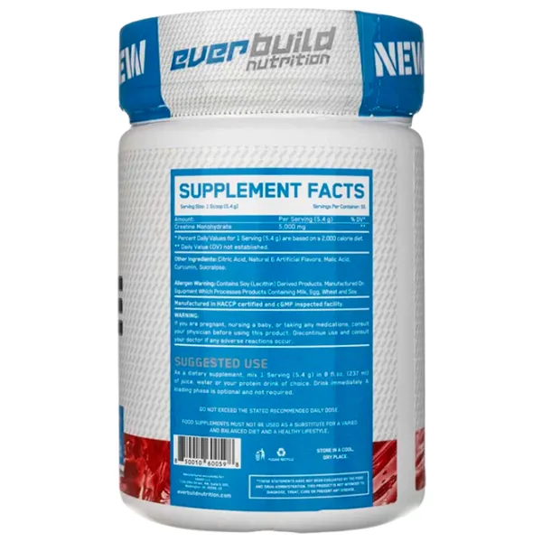 Creatină EverBuild Creatine Monohydrate (850010600598) 300 g photo 2 Creatină EverBuild Creatine Monohydrate (850010600598) 300 g photo 2