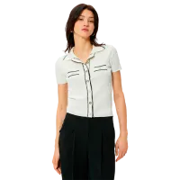 Tricou pentru femei Koton 4SAK90118HT 100% poliester/ White