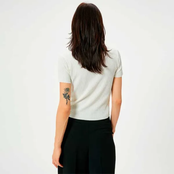 Tricou pentru femei Koton 4SAK90118HT 100% poliester/ White photo 5 Tricou pentru femei Koton 4SAK90118HT 100% poliester/ White photo 5