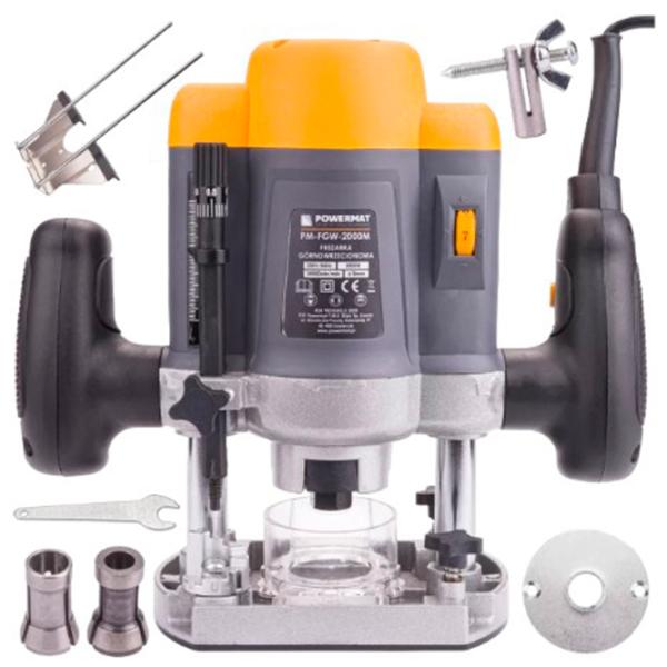 Maşina de frezat Powermat PM-FGW-2000M 2000 W/ Gray photo 6