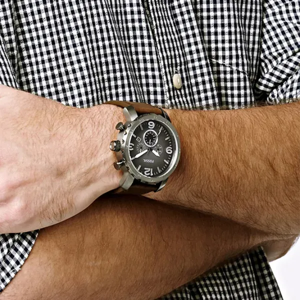 Наручные часы для мужчин FOSSIL Nate Chronograph Кварцевый/ 50 мм photo 4 Наручные часы для мужчин FOSSIL Nate Chronograph Кварцевый/ 50 мм photo 4