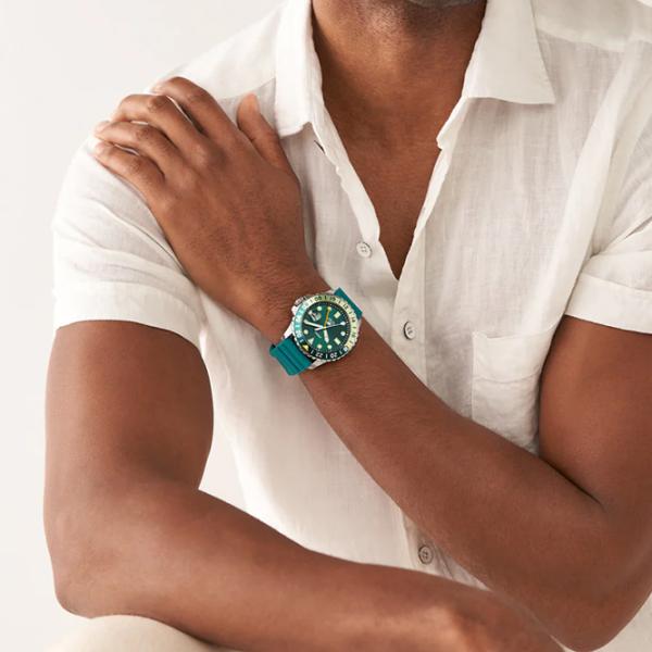 Ceas de mână pentru bărbați FOSSIL Blue GMT Oasis Cuarț/ 46 mm photo 4 Ceas de mână pentru bărbați FOSSIL Blue GMT Oasis Cuarț/ 46 mm photo 4