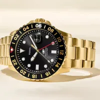 Ceas de mână pentru bărbați FOSSIL Blue GMT Cuarț/ 46 mm photo 4