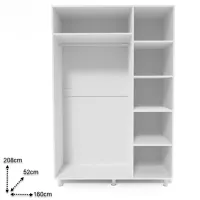 Dulap Smartex N3 160 x 52 x 208 / PAL / Graphit - Stejar Deschis photo 2