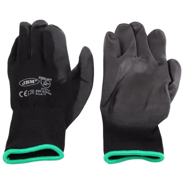 Mănuși de protecție JBM Polyurethane gloves Poliuretan/ Black photo 1 Mănuși de protecție JBM Polyurethane gloves Poliuretan/ Black photo 1
