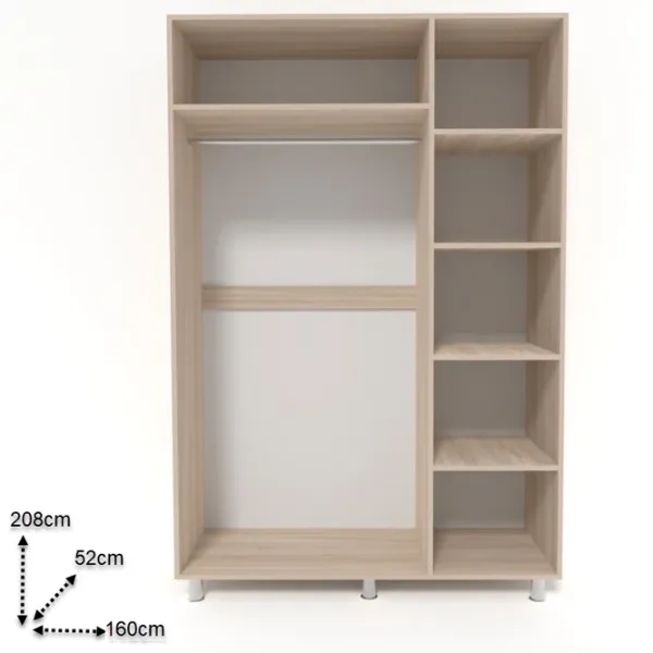 Dulap Smartex N3 160 x 52 x 208 / PAL / Stejar deschis photo 2
