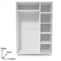Шкаф Smartex N3 140 x 52см x 208 / ЛДСП / White photo 2