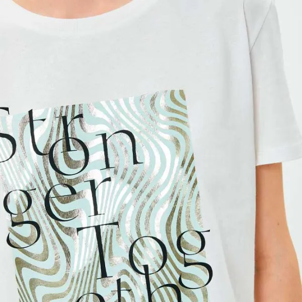 Tricou pentru femei Koton 4SAK50366EK 100% bumbac/ White photo 3 Tricou pentru femei Koton 4SAK50366EK 100% bumbac/ White photo 3