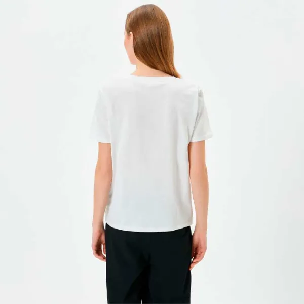 Tricou pentru femei Koton 4SAK50366EK 100% bumbac/ White photo 4