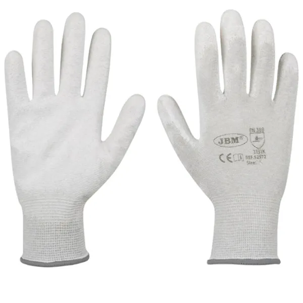Mănuși de protecție JBM Polyurethane gloves Poliuretan/ White photo 1