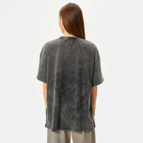 Tricou pentru femei Koton 4SAL10134IK 100% bumbac/ Anthracite photo 4