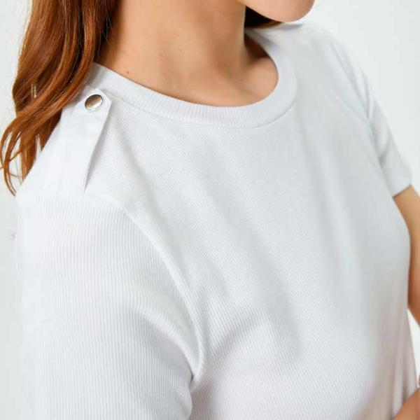 Tricou pentru femei Koton 4SAK50009EK 97% bumbac/ White photo 5 Tricou pentru femei Koton 4SAK50009EK 97% bumbac/ White photo 5