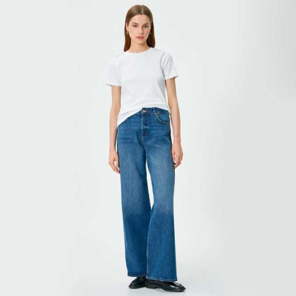 Tricou pentru femei Koton 4SAK50009EK 97% bumbac/ White photo 2