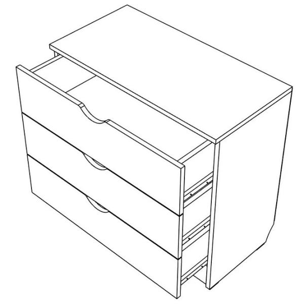 Комод ML-Mobila Junior 6 72.6 x 80 x 40см/ ДСП/ Белый photo 2 Комод ML-Mobila Junior 6 72.6 x 80 x 40см/ ДСП/ Белый photo 2