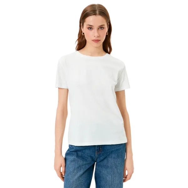 Tricou pentru femei Koton 4SAK50429EK 100% bumbac/ White photo 1