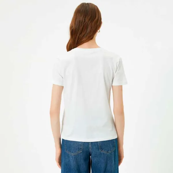Tricou pentru femei Koton 4SAK50429EK 100% bumbac/ White photo 4