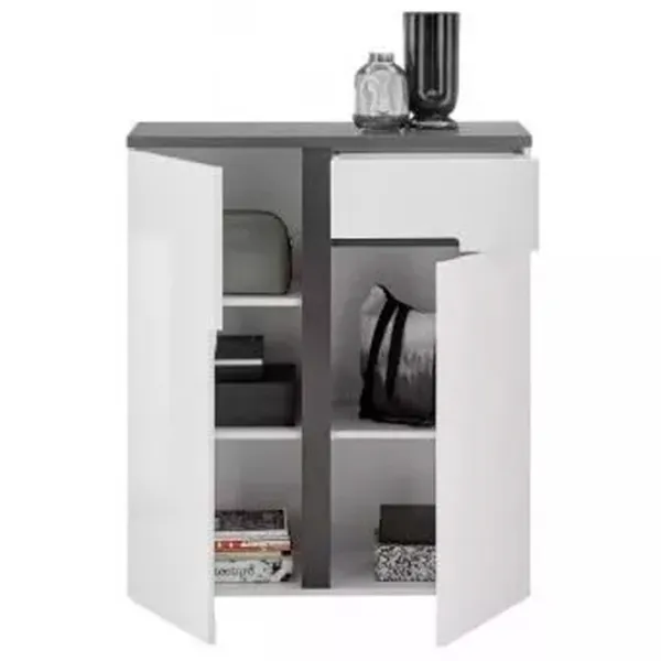 Comodă Sokme Jordan 2Д1Ш 102.7 x 88.2 x 38/ MDF/ Antracit photo 3