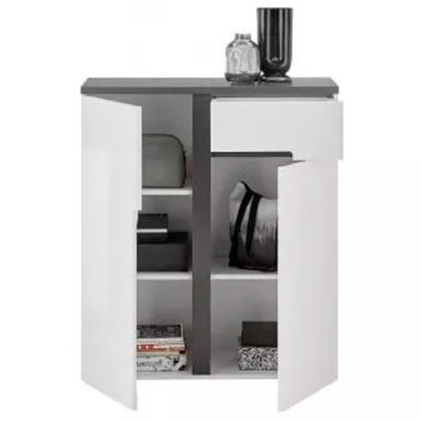 Comodă Sokme Jordan 2Д1Ш 102.7 x 88.2 x 38/ MDF/ Antracit photo 3