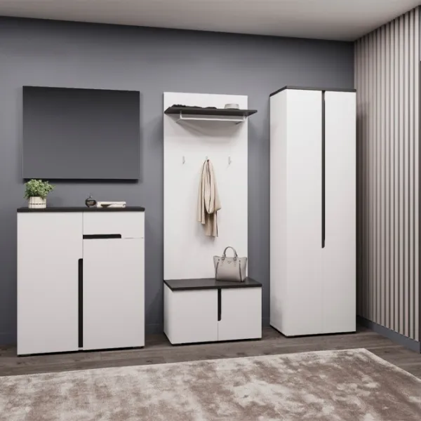 Comodă Sokme Jordan 2Д1Ш 102.7 x 88.2 x 38/ MDF/ Antracit photo 4