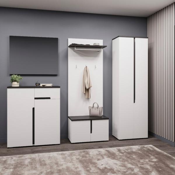 Comodă Sokme Jordan 2Д1Ш 102.7 x 88.2 x 38/ MDF/ Antracit photo 4