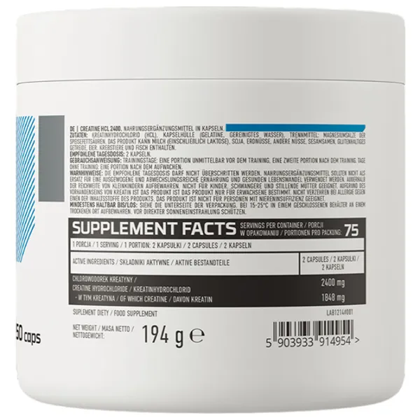 Creatină OstroVit Creatine HCL (5903933914954) 150 photo 3 Creatină OstroVit Creatine HCL (5903933914954) 150 photo 3