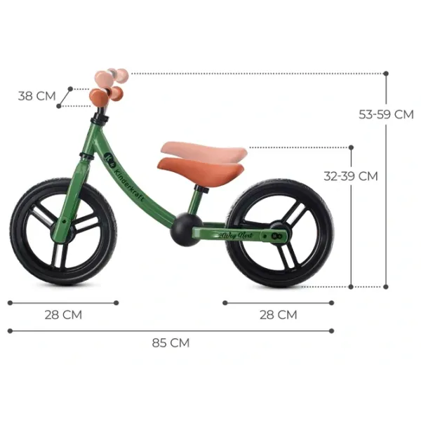 Беговел KinderKraft 2Way Next 11" 11" Металл/ Green photo 5 Беговел KinderKraft 2Way Next 11" 11" Металл/ Green photo 5
