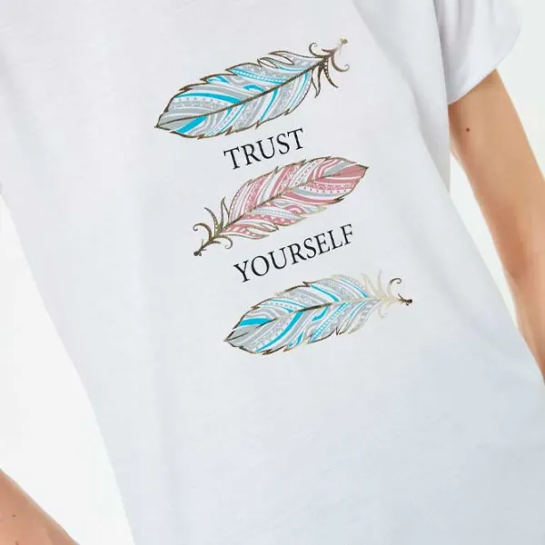 Tricou pentru femei Koton 4SAK50365EK 65% poliester , 35% viscoză/ White photo 2