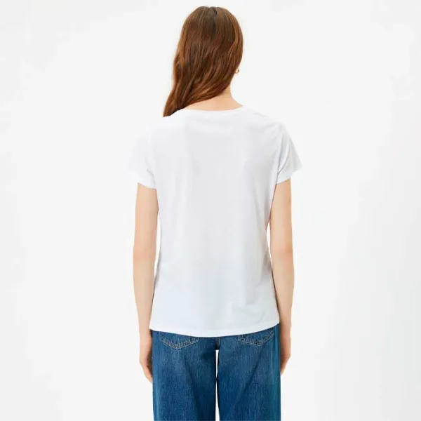 Tricou pentru femei Koton 4SAK50365EK 65% poliester , 35% viscoză/ White photo 4