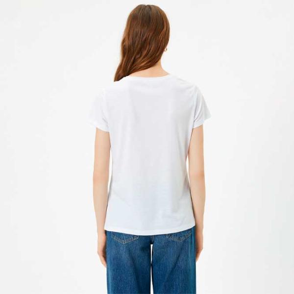 Tricou pentru femei Koton 4SAK50365EK 65% poliester , 35% viscoză/ White photo 4