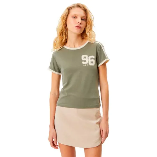 Tricou pentru femei Koton 4WAL10516IK 97% bumbac/ Khaki photo 1