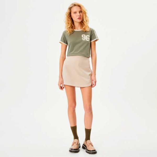 Tricou pentru femei Koton 4WAL10516IK 97% bumbac/ Khaki photo 2