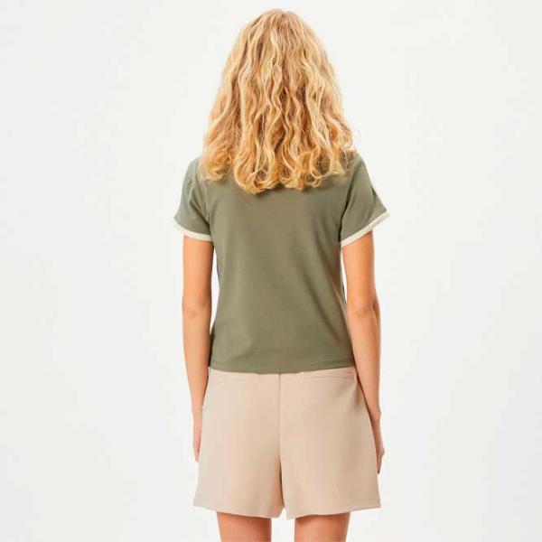 Tricou pentru femei Koton 4WAL10516IK 97% bumbac/ Khaki photo 4