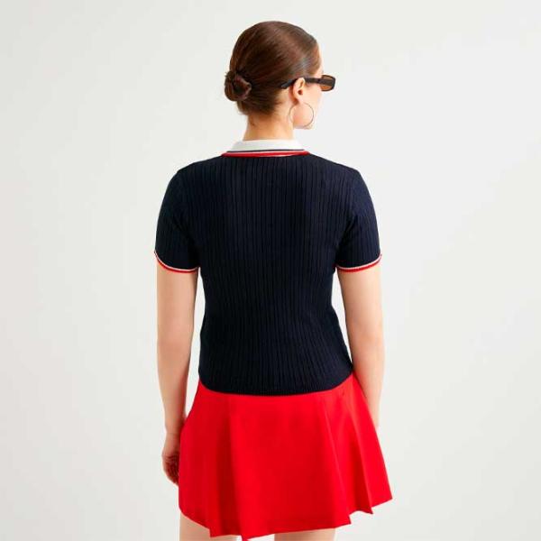 Tricou pentru femei Koton 4SAK90079HT 42% poliester/ Navy photo 4 Tricou pentru femei Koton 4SAK90079HT 42% poliester/ Navy photo 4