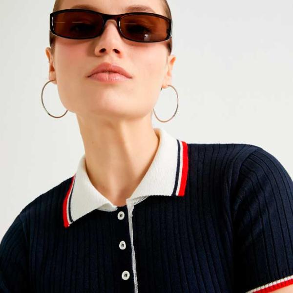 Tricou pentru femei Koton 4SAK90079HT 42% poliester/ Navy photo 3 Tricou pentru femei Koton 4SAK90079HT 42% poliester/ Navy photo 3