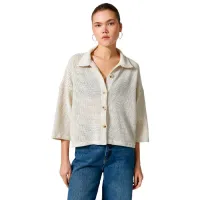 Tricou pentru femei Koton 4SAL10686IK 50% bumbac/ Beige