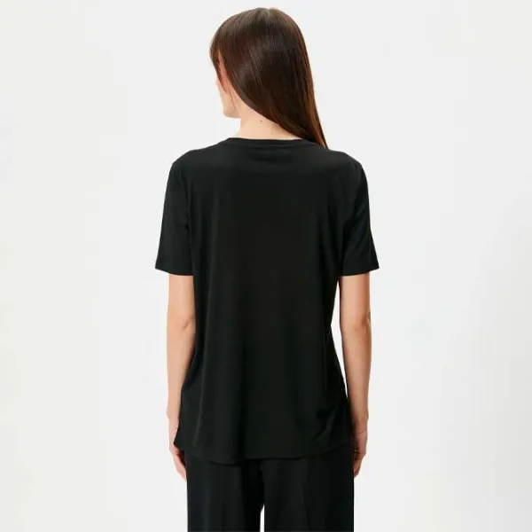 Футболка для женщин Koton 4SAK50106EK 65% полиэстер , 35% вискоза/ Black photo 4
