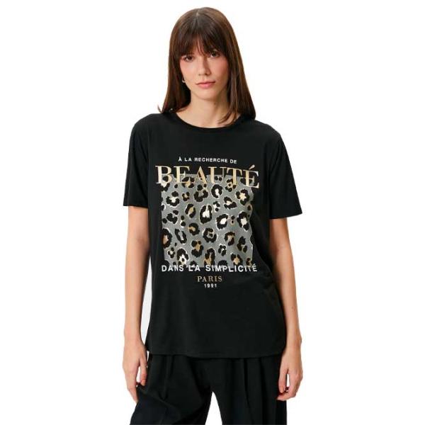 Tricou pentru femei Koton 4SAK50106EK 65% poliester , 35% viscoză/ Black photo 1