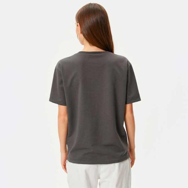 Tricou pentru femei Koton 4SAL10068IK 48% bumbac/ Anthracite photo 4