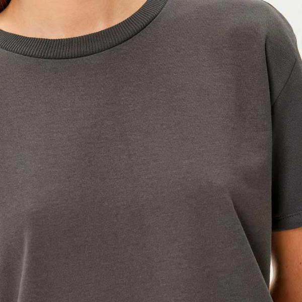 Tricou pentru femei Koton 4SAL10068IK 48% bumbac/ Anthracite photo 5