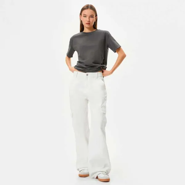 Tricou pentru femei Koton 4SAL10068IK 48% bumbac/ Anthracite photo 3