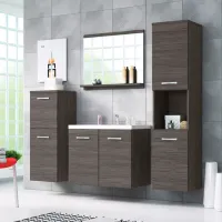 Наборы мебели для ванной комнаты Bratex Malo ЛДСП/ Brown photo 3