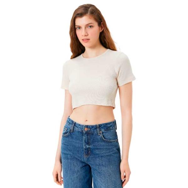 Футболка для женщин Koton 4SAL10054IK 50% хлопок/ Бежевый photo 1