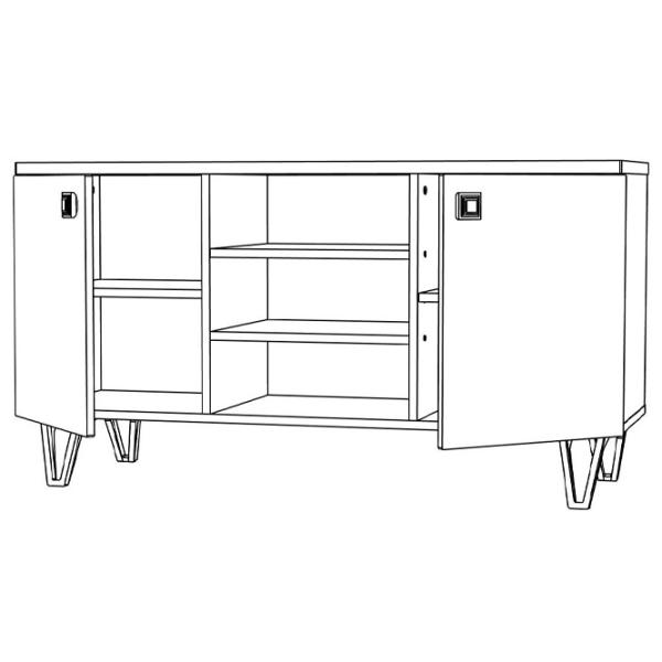 Комод ML-Mobila Mira №15 70 x 130 x 45см/ ДСП/ Белый photo 2 Комод ML-Mobila Mira №15 70 x 130 x 45см/ ДСП/ Белый photo 2