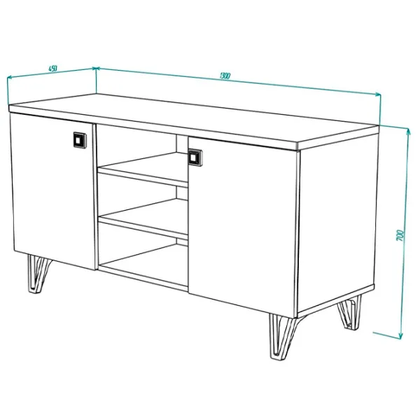 Комод ML-Mobila Mira №15 70 x 130 x 45см/ ДСП/ Белый photo 3 Комод ML-Mobila Mira №15 70 x 130 x 45см/ ДСП/ Белый photo 3