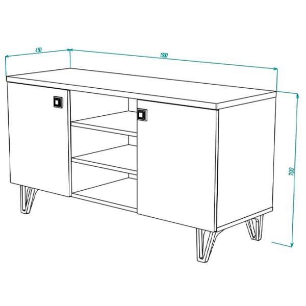 Комод ML-Mobila Mira №15 70 x 130 x 45см/ ДСП/ Белый photo 3 Комод ML-Mobila Mira №15 70 x 130 x 45см/ ДСП/ Белый photo 3