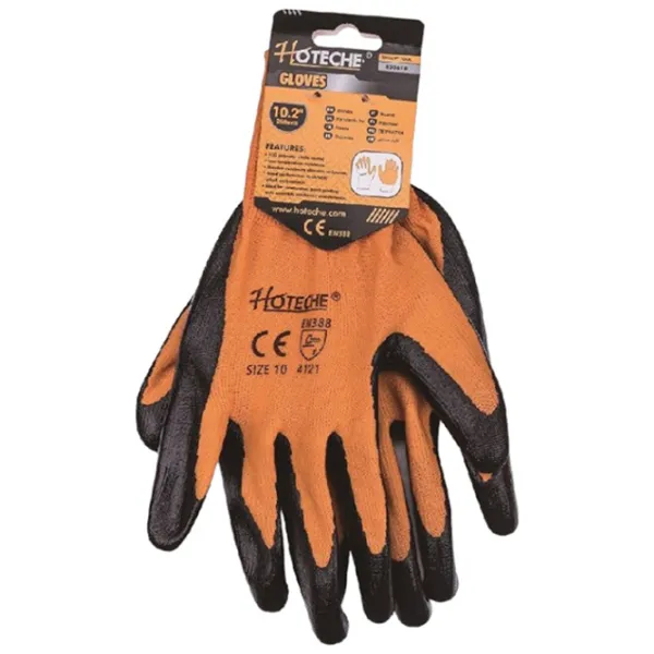 Mănuși de protecție Hoteche Working Gloves Poliester/ Orange photo 1 Mănuși de protecție Hoteche Working Gloves Poliester/ Orange photo 1