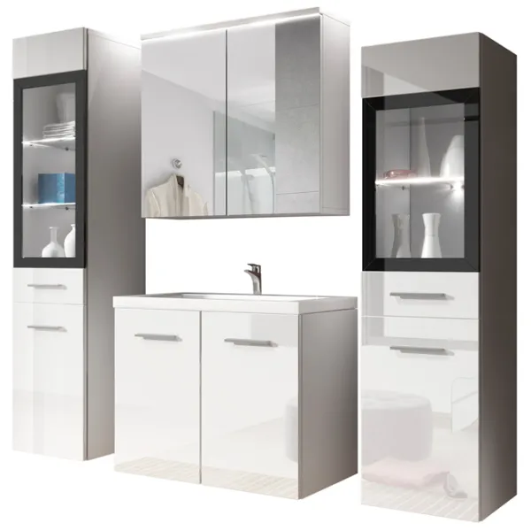 Seturi mobilă de baie Mirjan24 Holly/ Udine II With Sink PAL/ White photo 1