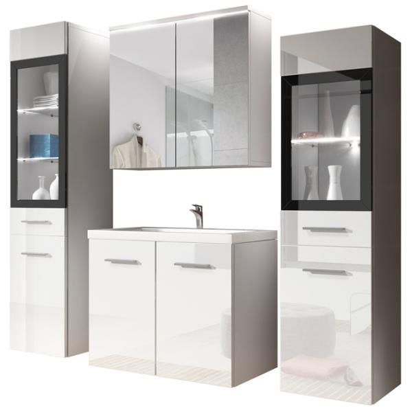 Seturi mobilă de baie Mirjan24 Holly/ Udine II With Sink PAL/ White photo 1