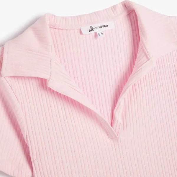 Tricou pentru femei Koton 4SAL10061IK 98% bumbac, 2% elastan/ Pink photo 3