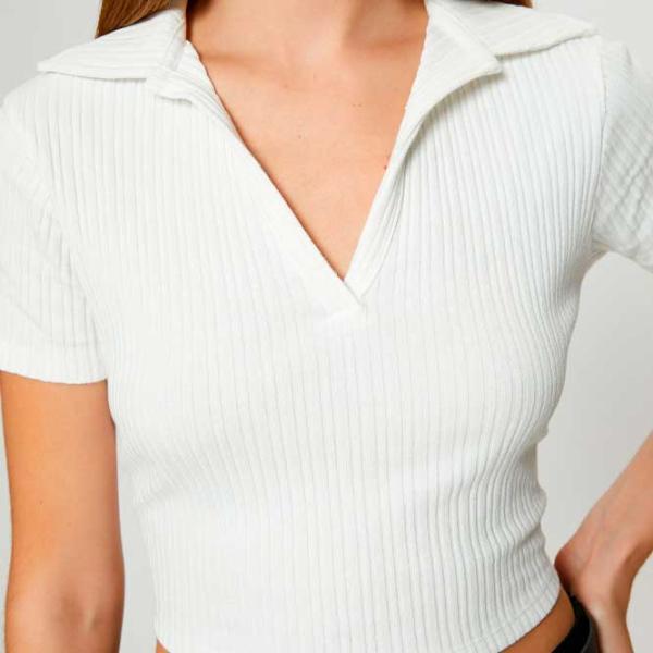 Футболка для женщин Koton 4SAL10061IK 98% Хлопок, 2% Эластан/ White photo 4 Футболка для женщин Koton 4SAL10061IK 98% Хлопок, 2% Эластан/ White photo 4